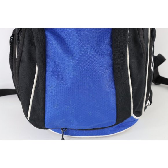 Vintage Adidas Fresh Park Spell Out Striped Soccer Ball Holder Backpack Bag Blue - Picture 4 of 11